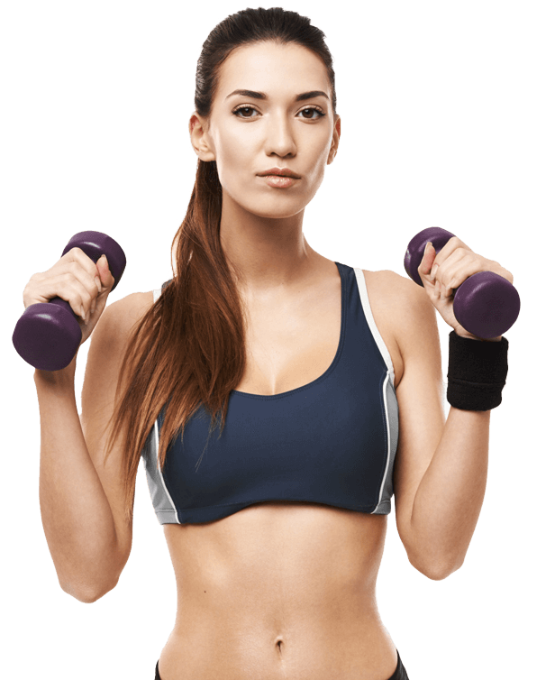 Woman lifting weights at Energie Gym